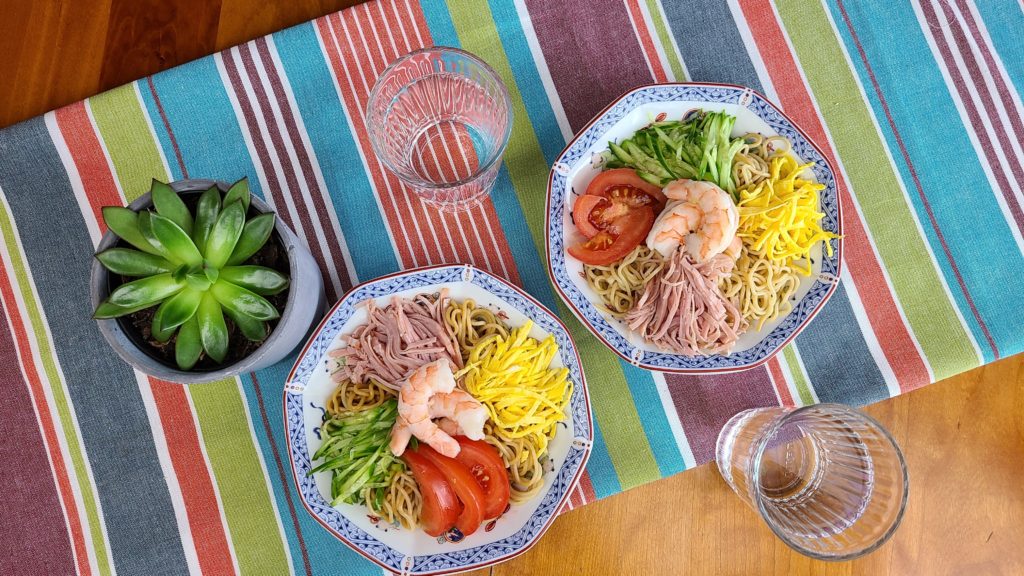 Cold Ramen with Tamari Sesame Sauce (Hiyashi Chuka)