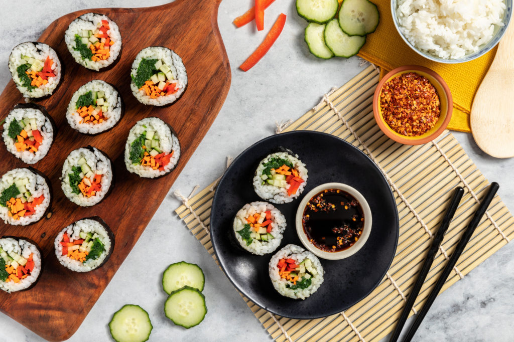 Vegetable Kimbap with Spicy Tamari Sauce - San-J