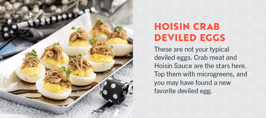 Hoisin Crab Deviled Eggs