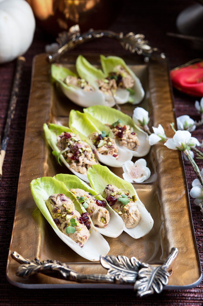 Endive with Orange Cranberry Goat Cheese