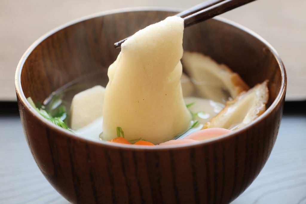 Ozoni japanese soup with mochi