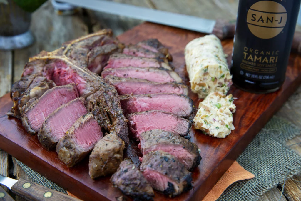 TBone Steaks with Savory Compound Butter SanJ
