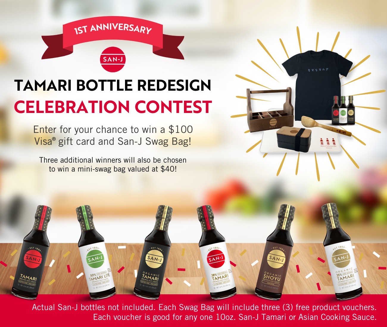 San-J Tamari Bottle Redesign Celebration Contest