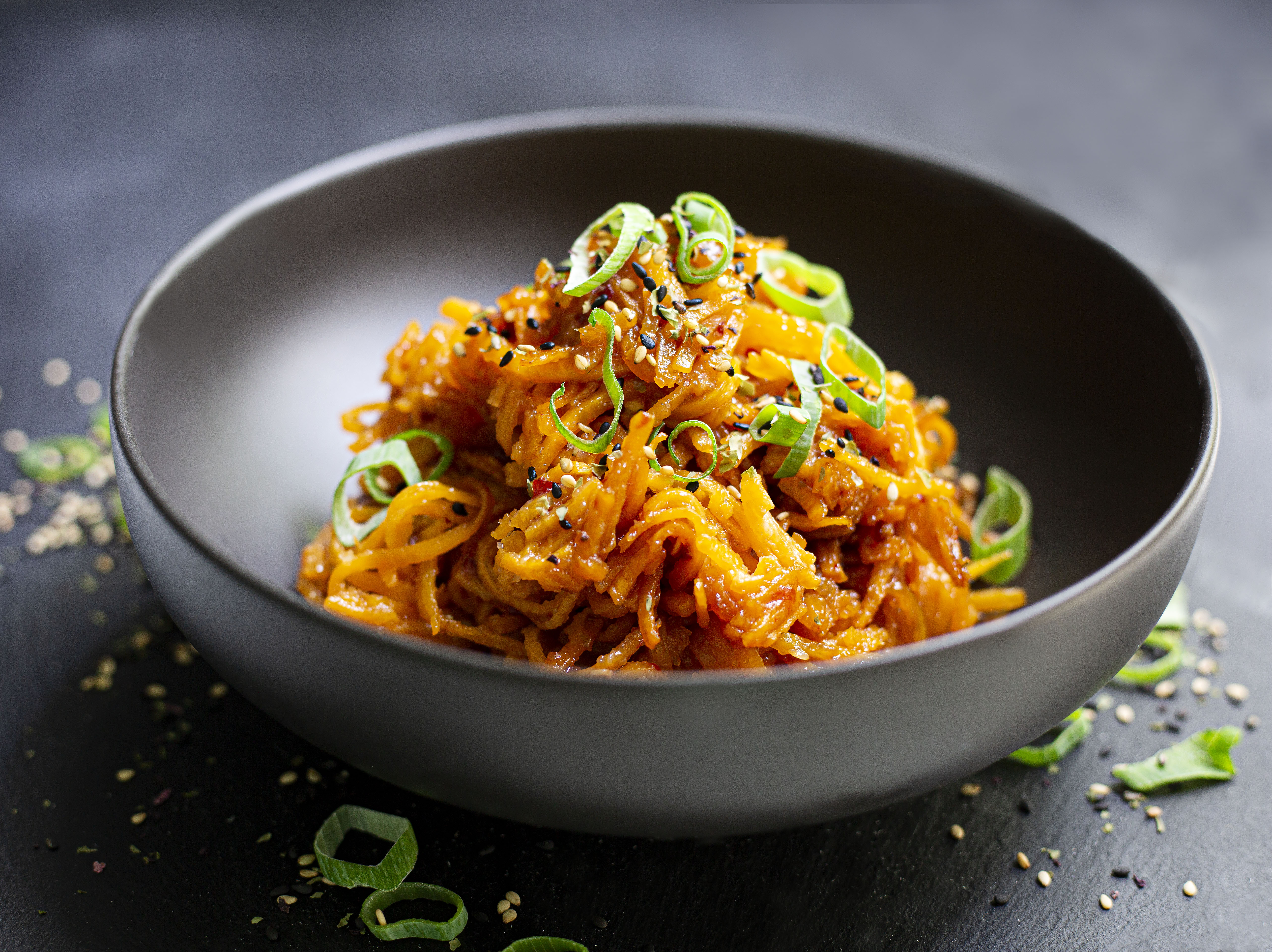 Sweet spicy butternut squash noodles