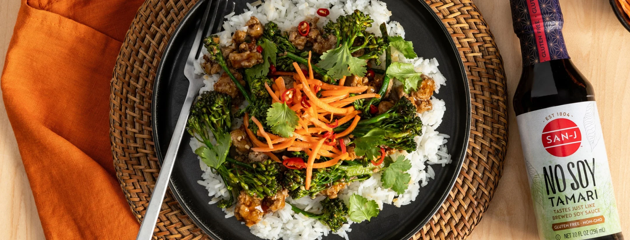 Stir fried minced pork broccolini min